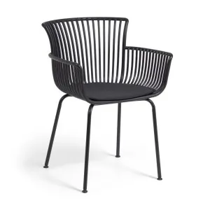 Surpika outdoor chair in black by Kave Home, a Outdoor Chairs for sale on Style Sourcebook