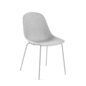 Quinby outdoor dining chair in white by Kave Home, a Outdoor Chairs for sale on Style Sourcebook