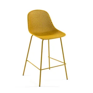 Quinby outdoor stool in yellow, height 75 cm by Kave Home, a Tables for sale on Style Sourcebook