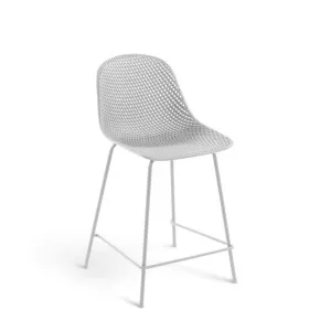 Quinby outdoor stool in white, height 65 cm by Kave Home, a Tables for sale on Style Sourcebook
