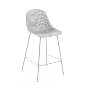 Quinby outdoor stool in white, height 75 cm by Kave Home, a Tables for sale on Style Sourcebook