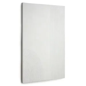 Adelta picture with white lines 80 x 110 cm by Kave Home, a Painted Canvases for sale on Style Sourcebook