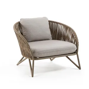 Branzie armchair in brown cord by Kave Home, a Outdoor Chairs for sale on Style Sourcebook