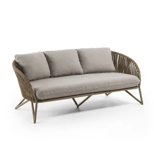 3 seater Branzie sofa in brown cord, 180 cm by Kave Home, a Outdoor Sofas for sale on Style Sourcebook