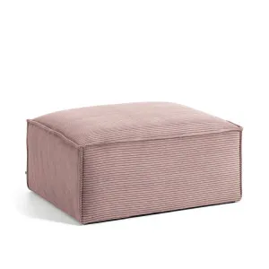 Blok footrest in pink wide seam corduroy, 90 x 70 cm by Kave Home, a Stools for sale on Style Sourcebook