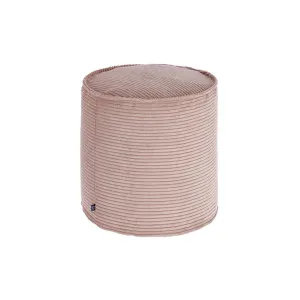 Wilma large pouffe in pink wide seam corduroy, Ø 40 cm by Kave Home, a Stools for sale on Style Sourcebook