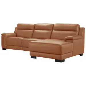Marston Italian Leather Electric Recliner Corner Sofa, 2 Seater with RHF Chaise, Cognac by Woodland Furniture, a Sofas for sale on Style Sourcebook