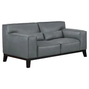 Hawthorne Italian Vintage Leather Sofa, 2 Seater, Slate Grey by Woodland Furniture, a Sofas for sale on Style Sourcebook