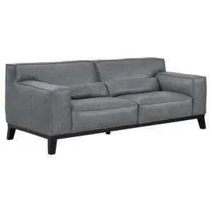 Hawthorne Italian Vintage Leather Sofa, 2.5 Seater, Slate Grey by Woodland Furniture, a Sofas for sale on Style Sourcebook