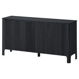 Eliana Wooden 4 Door Buffet Table, 180cm, Black by Woodland Furniture, a Sideboards, Buffets & Trolleys for sale on Style Sourcebook