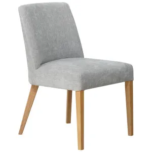 Millorn Fabric Dining Chair, Ice / Oak by Woodland Furniture, a Dining Chairs for sale on Style Sourcebook