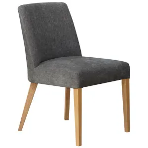 Millorn Fabric Dining Chair, Licorice / Oak by Woodland Furniture, a Dining Chairs for sale on Style Sourcebook