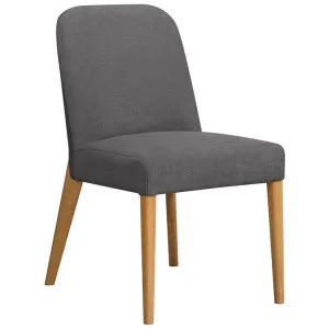 Marilo Fabric Dining Chair, Smoke / Oak by Woodland Furniture, a Dining Chairs for sale on Style Sourcebook