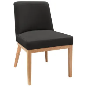 Duraplus Fabric Dining Chair, Charcoal / Oak by Woodland Furniture, a Dining Chairs for sale on Style Sourcebook