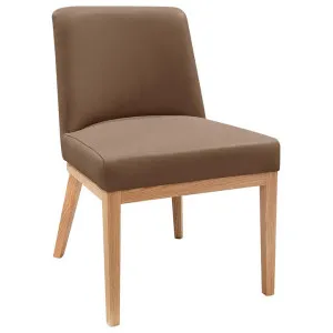 Duraplus Fabric Dining Chair, Latte / Oak by Woodland Furniture, a Dining Chairs for sale on Style Sourcebook