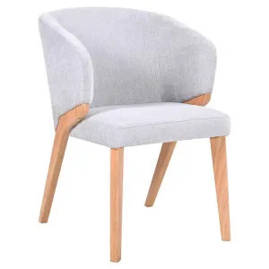 Allurelle Fabric Carver Dining Chair, Frost by Woodland Furniture, a Dining Chairs for sale on Style Sourcebook
