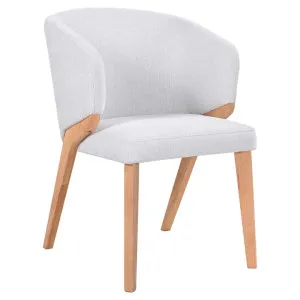 Allurelle Fabric Carver Dining Chair, Off White by Woodland Furniture, a Dining Chairs for sale on Style Sourcebook