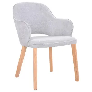 Opulentia Fabric Carver Dining Chair, Frost by Woodland Furniture, a Dining Chairs for sale on Style Sourcebook