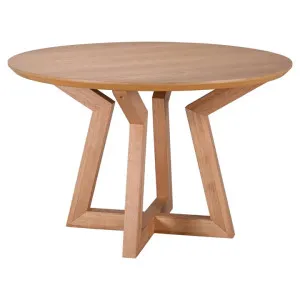 Ambria Wooden Round Dining Table, 120cm, Oak by Woodland Furniture, a Dining Tables for sale on Style Sourcebook