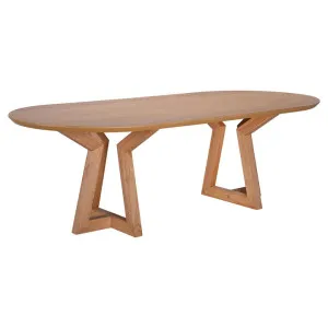 Ambria Wooden Oval Dining Table, 240cm, Oak by Woodland Furniture, a Dining Tables for sale on Style Sourcebook