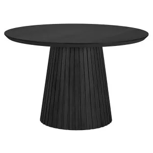 Zaya Wooden Round Dining Table, 120cm, Black by Woodland Furniture, a Dining Tables for sale on Style Sourcebook