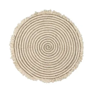 Gisel round jute and cotton rug 120 cm by Kave Home, a Contemporary Rugs for sale on Style Sourcebook