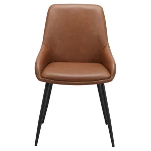 Vista Faux Leather Dining Chair, Cognac by Viterbo Modern Furniture, a Dining Chairs for sale on Style Sourcebook