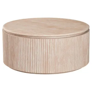 Eminence Travertine Effect Round Coffee Table, 100cm by Viterbo Modern Furniture, a Coffee Table for sale on Style Sourcebook