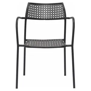 Marlowe Steel Outdoor Dining Armchair, Espresso by Viterbo Modern Furniture, a Outdoor Chairs for sale on Style Sourcebook