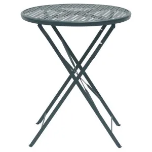 Marlowe Steel Foldable Round Outdoor Dining Table, 60cm, Teal by Viterbo Modern Furniture, a Tables for sale on Style Sourcebook