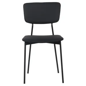 Lucentia Faux Leather & Metal Dining Chair, Black by Viterbo Modern Furniture, a Dining Chairs for sale on Style Sourcebook