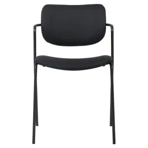 Maris Faux Leather & Metal Dining Chair, Black / Black by Viterbo Modern Furniture, a Dining Chairs for sale on Style Sourcebook