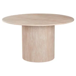 Vespera Travertine Effect Round Dining Table, 130cm by Viterbo Modern Furniture, a Dining Tables for sale on Style Sourcebook