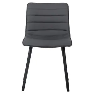 Nexus Faux Leather Dining Chair, Charcoal by Viterbo Modern Furniture, a Dining Chairs for sale on Style Sourcebook