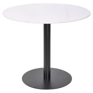 Cresta Ceramic Top Round Dining Table, 90cm, Sevella White by Viterbo Modern Furniture, a Dining Tables for sale on Style Sourcebook