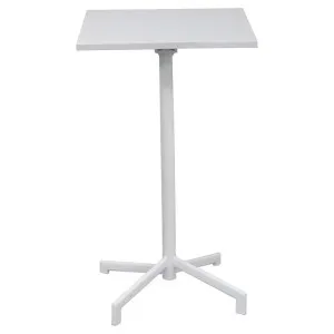 Helvetia Steel Square Outdoor Bar Table, 70cm, White by Viterbo Modern Furniture, a Tables for sale on Style Sourcebook