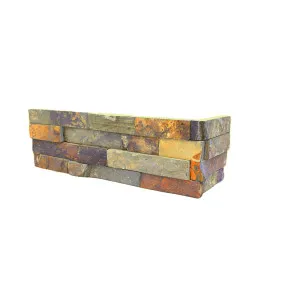 Stone Wall Tiger Slate Natural Product Chunky Multicolour Structured Corner (Pkt4) by Beaumont Tiles, a Marble Look Tiles for sale on Style Sourcebook