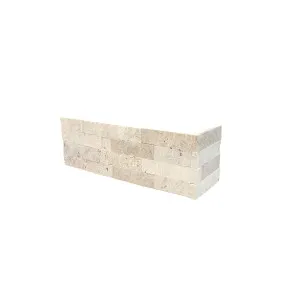 Stone Wall Travertine Natural Product Beige Structured Corner (Pkt5) by Beaumont Tiles, a Marble Look Tiles for sale on Style Sourcebook