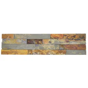 Stone Wall Tiger Slate Natural Product Chunky Multicolour Structured Panel (Pkt4) by Beaumont Tiles, a Marble Look Tiles for sale on Style Sourcebook