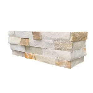 Stone Wall Slate Natural Product Bisque Structured Corner (Pkt5) by Beaumont Tiles, a Marble Look Tiles for sale on Style Sourcebook