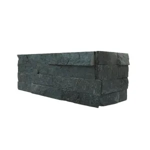 Stone Wall Quartz Natural Product Black Structured Corner (Pkt5) by Beaumont Tiles, a Marble Look Tiles for sale on Style Sourcebook
