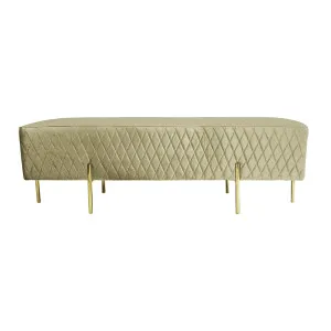 Celine Bench Ottoman - Vintage Gold by Darcy & Duke, a Ottomans for sale on Style Sourcebook