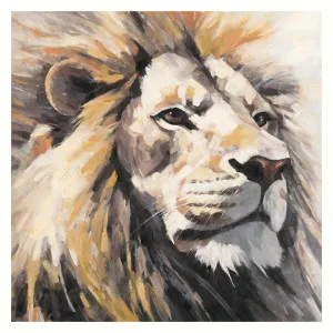 "Regal Mane in Earth Tones" Stretched Canvas Wall Art Print, 80cm by PNC Imports, a Artwork & Wall Decor for sale on Style Sourcebook