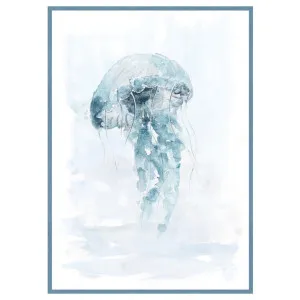"Blue Water Coloured Sealife" Stretched Canvas Wall Art Print, Jellyfish, 70cm by PNC Imports, a Artwork & Wall Decor for sale on Style Sourcebook