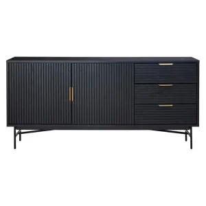 Novistor Wooden 2 Door 3 Drawer Buffet Table, 160cm, Black by Brighton Home, a Sideboards, Buffets & Trolleys for sale on Style Sourcebook