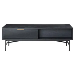 Novistor Wooden 2 Drawer Coffee Table, 120cm, Black by Brighton Home, a Coffee Table for sale on Style Sourcebook