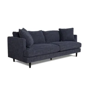 Dennis 3 Seater Fabric Sofa - Moss Navy Blue by Interior Secrets - AfterPay Available by Interior Secrets, a Sofas for sale on Style Sourcebook