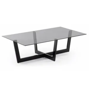 Black glass Plam coffee table 120 x 70 cm by Kave Home, a Coffee Table for sale on Style Sourcebook