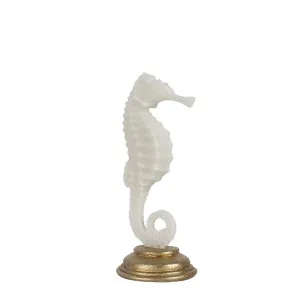 Kipper Seahorse Statue White Small by Florabelle Living, a Statues & Ornaments for sale on Style Sourcebook