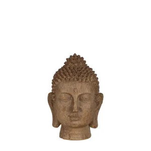 Tann Polyresin Buddha Head Small Brown by Florabelle Living, a Statues & Ornaments for sale on Style Sourcebook